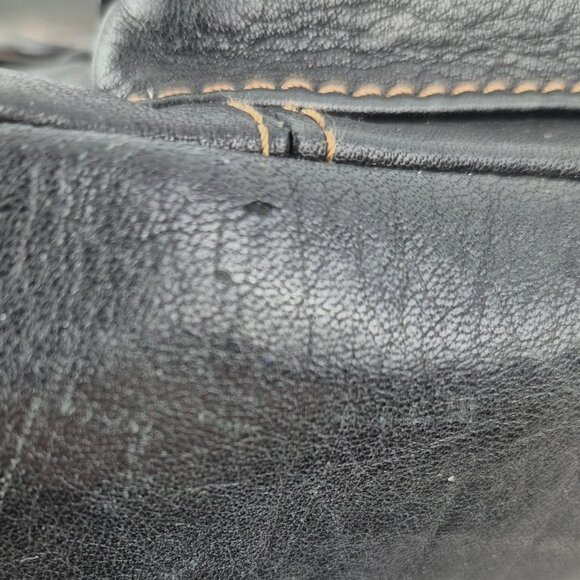 Vintage Fossil Small Black Leather Mini Back Pack - Picture 13 of 16